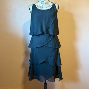 Signature Black High Low Layered Dress